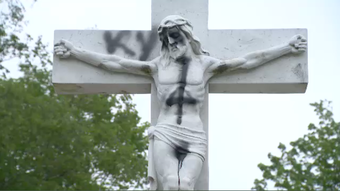 St. Theresa’s Church and Mount Olivet Cemetery Horribly Defaced in Halifax, Nova Scotia