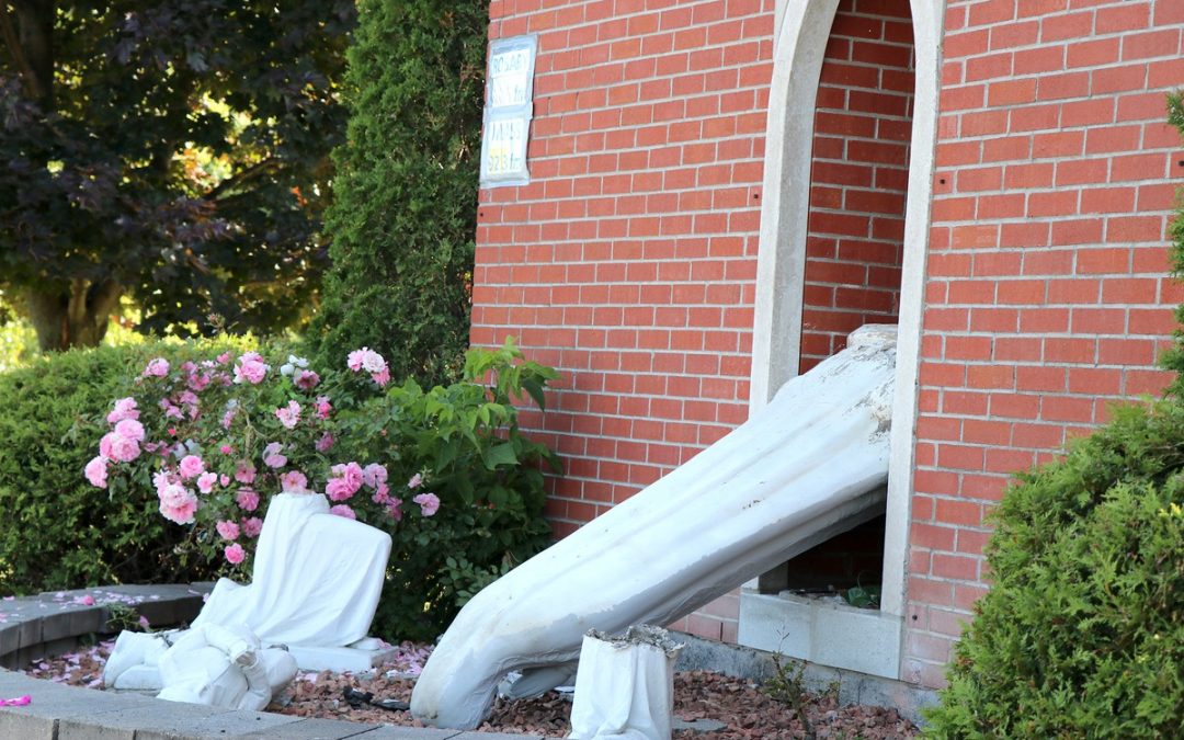 Our Lady of Good Counsel Statues Damaged Beyond Repair in Sault Ste. Marie, Ontario