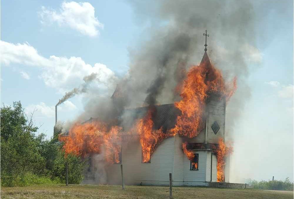 Former Polish Roman Catholic Church Burned Down in Saskatoon, Saskatchewan