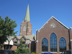 Sacred Heart Catholic Church and Columbarium Graffitied on Canada Day in Calgary, Alberta
